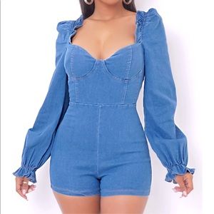Beautiful jean romper 🥰